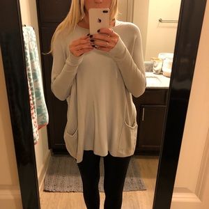 The impeccable pig soft grey oversized sweater